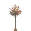 82.5' Pre-Lit Large Red Rose Artificial Tree, Warm White LED Lights