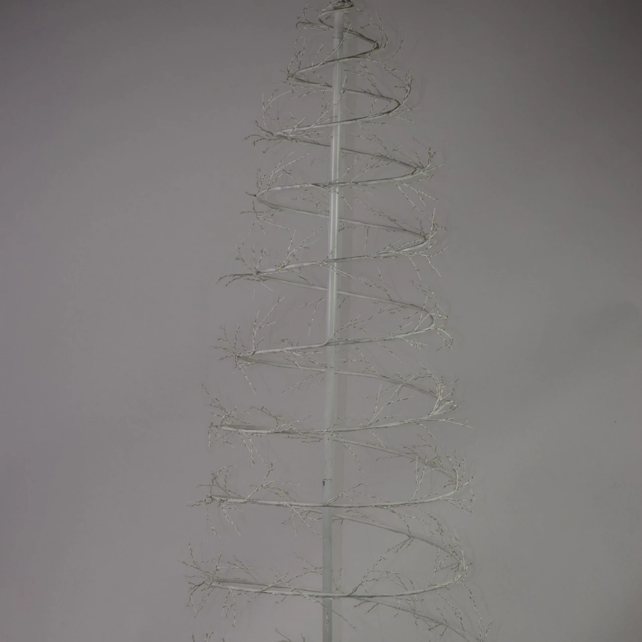 6' Pre-Lit White Revolve Spiral Artificial Tree, Warm White LED Lights 2 6' Pre-Lit White Revolve Spiral Artificial Tree, Warm White LED Lights - Image 2