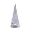 Set Of 2 Clear LED Lighted Christmas Decorative Pine Trees 12”