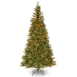 7' Pre-Lit Aspen Spruce Artificial Christmas Tree - Clear Lights