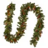 9' X 10" Pre-Lit B/O Crestwood Spruce Decorated Artificial Christmas Garland - Warm White LED Lights