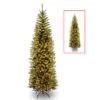 7’ Pre-Lit PowerConnect Kingswood Fir Pencil Artificial Christmas Tree – Dual Color LED Lights