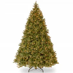 10’ Pre-Lit Downswept Douglas Fir Artificial Christmas Tree – Clear Lights