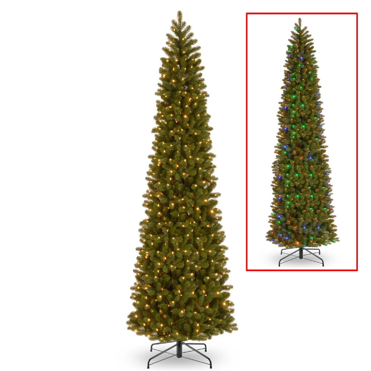 12’ Pre-Lit Downswept Douglas Slim Fir Artificial Christmas Tree – Dual Color LED Lights 1 12’ Pre-Lit Downswept Douglas Slim Fir Artificial Christmas Tree – Dual Color LED Lights