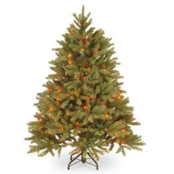 4.5’ Pre-Lit Jersey Fraser Fir Artificial Christmas Tree - Multi-Color Lights