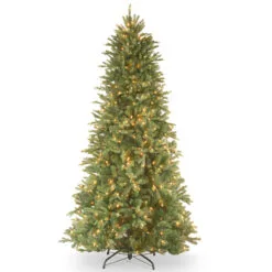 7’ Pre-Lit Tiffany Fir Artificial Christmas Tree – Clear Lights