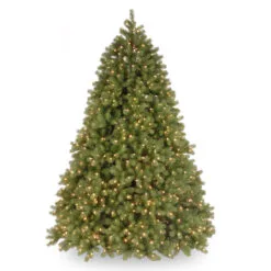 7.5’ Pre-Lit Downswept Fir Artificial Christmas Tree – Dual Color LED Lights