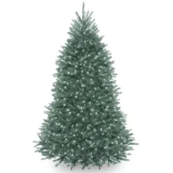6.5' Pre-Lit Dunhill Blue Fir Hinged Artificial Christmas Tree - Clear Lights