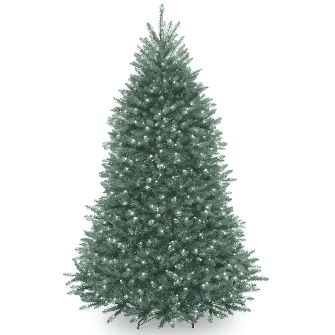 7' Pre-Lit Dunhill Blue Fir Hinged Artificial Christmas Tree - Clear Lights 1 7' Pre-Lit Dunhill Blue Fir Hinged Artificial Christmas Tree - Clear Lights