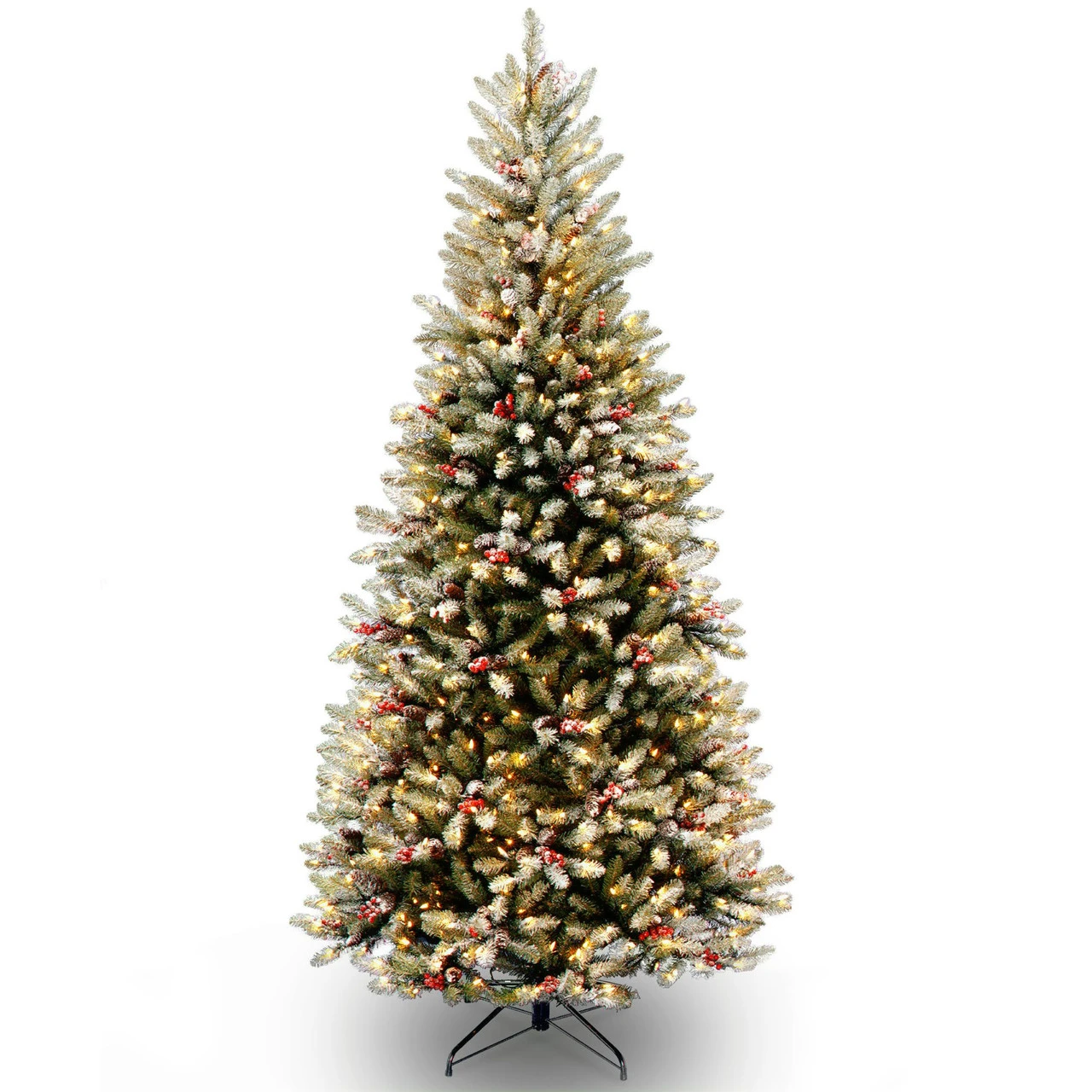 6.5' Dunhill Fir Slim Artificial Christmas Tree, Clear Lights 1 6.5' Dunhill Fir Slim Artificial Christmas Tree, Clear Lights