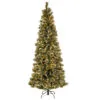 7.5’ Pre-Lit Glittery Bristle Artificial Christmas Tree – Warm White LED Lights
