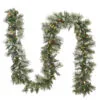 9' X 10" Pre-Lit Pine Cones And Glitter Embellished Artificial Christmas Garland - Clear Lights