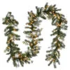 9' Pre-Lit Pomegranate Pine Artificial Christmas Garland - Clear Lights