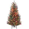 4.5' Pre-Lit Natural Fraser Fir Artificial Christmas Tree – Multi-color Lights