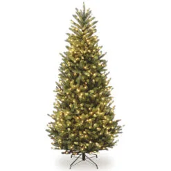 7.5' Pre-Lit Natural Fraser Slim Artificial Christmas Tree – Clear Lights