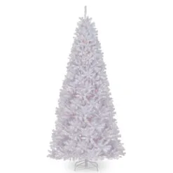 12’ Pre-Lit Medium White North Valley Spruce Artificial Christmas Tree - Clear Lights