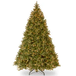 10’ Pre-Lit Downswept Fir Artificial Christmas Tree - Clear Lights