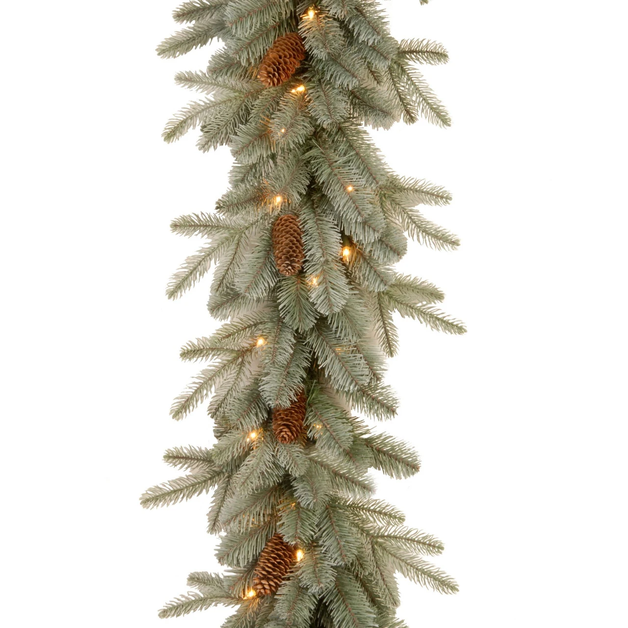 9' Pre-Lit Artificial Christmas Garland - Clear Lights 1 9' Pre-Lit Artificial Christmas Garland - Clear Lights