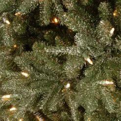 7.5' Pre-Lit Medium Frosted Artificial Christmas Tree - Clear Lights -Deals Christmas decorations Store dnat pegv2 300 75 3 32593.1667574286