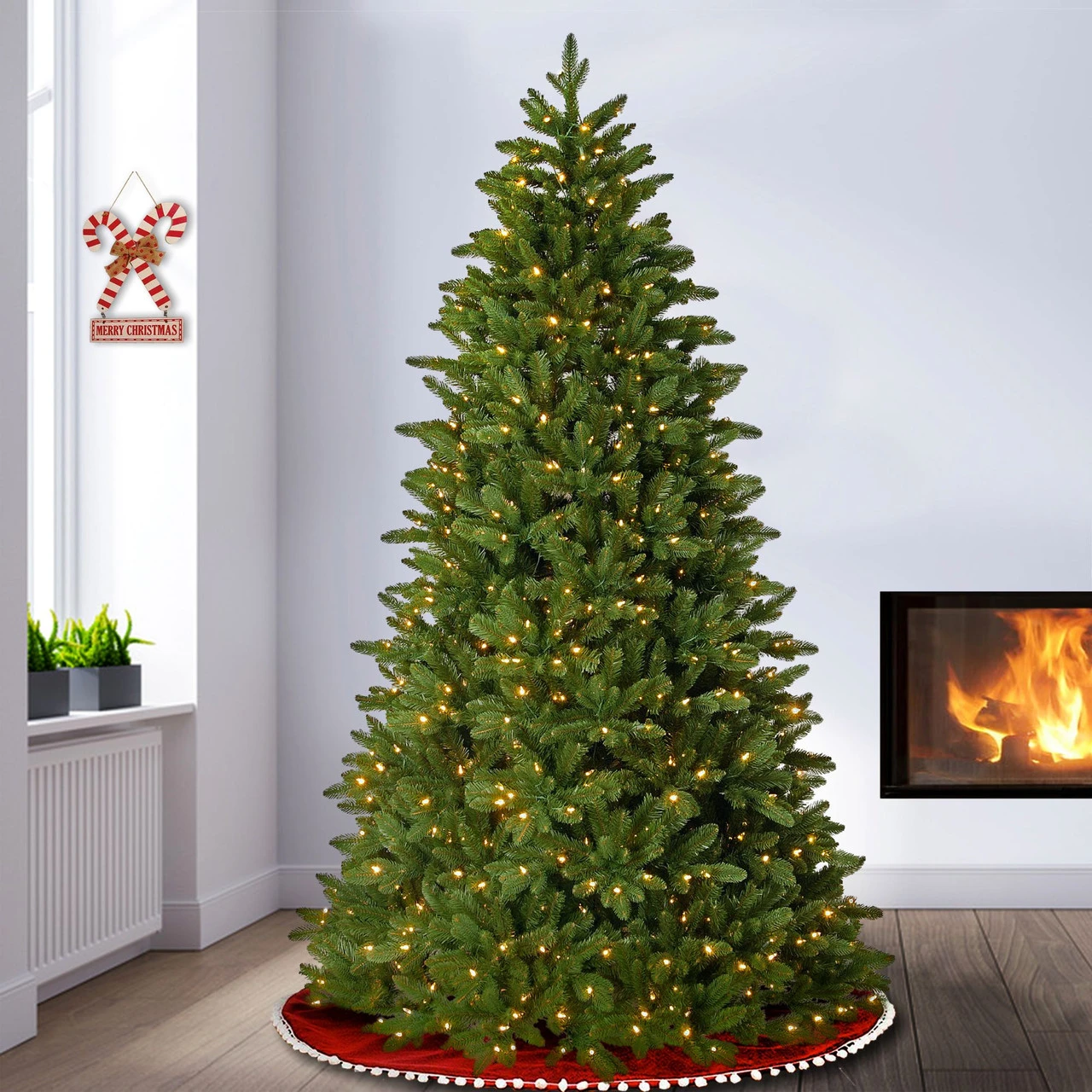 7.5’ Pre-Lit Ridgewood Spruce Artificial Christmas Tree – Clear Lights 2 7.5’ Pre-Lit Ridgewood Spruce Artificial Christmas Tree – Clear Lights - Image 2