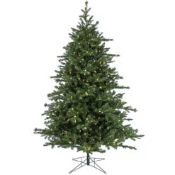 7.5' Pre-Lit Douglas Fir Full Artificial Christmas Tree, Warm White LED Lights