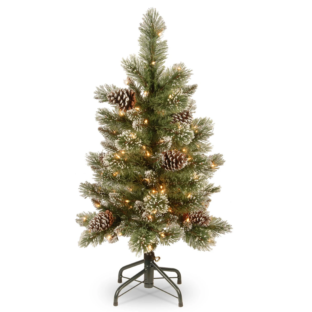 3’ Pre-Lit Glittering Pine Pencil Slim Artificial Christmas Tree - Clear Lights 1 3’ Pre-Lit Glittering Pine Pencil Slim Artificial Christmas Tree - Clear Lights