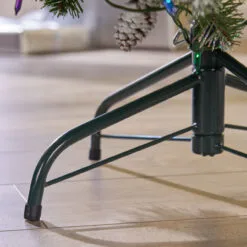 4.5' Pre-Lit Full Mixed Spruce Artificial Christmas Tree With Frosted Branches - Multicolor Lights -Deals Christmas decorations Store dnhhf 307367 4 35604.1667678361