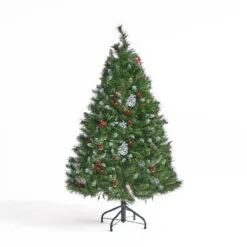 4.5' Pre-Lit Full Mixed Spruce Artificial Christmas Tree With Frosted Branches - Multicolor Lights -Deals Christmas decorations Store dnhhf 307367 6 13858.1667678361