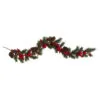 6’ X 12" Apple, Berry And Pinecone Artificial Christmas Garland, Unlit