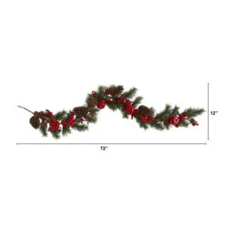 6’ X 12" Apple, Berry And Pinecone Artificial Christmas Garland, Unlit 5 6’ X 12" Apple, Berry And Pinecone Artificial Christmas Garland, Unlit -Deals Christmas decorations Store dnnl204490 3 31460.1681814406