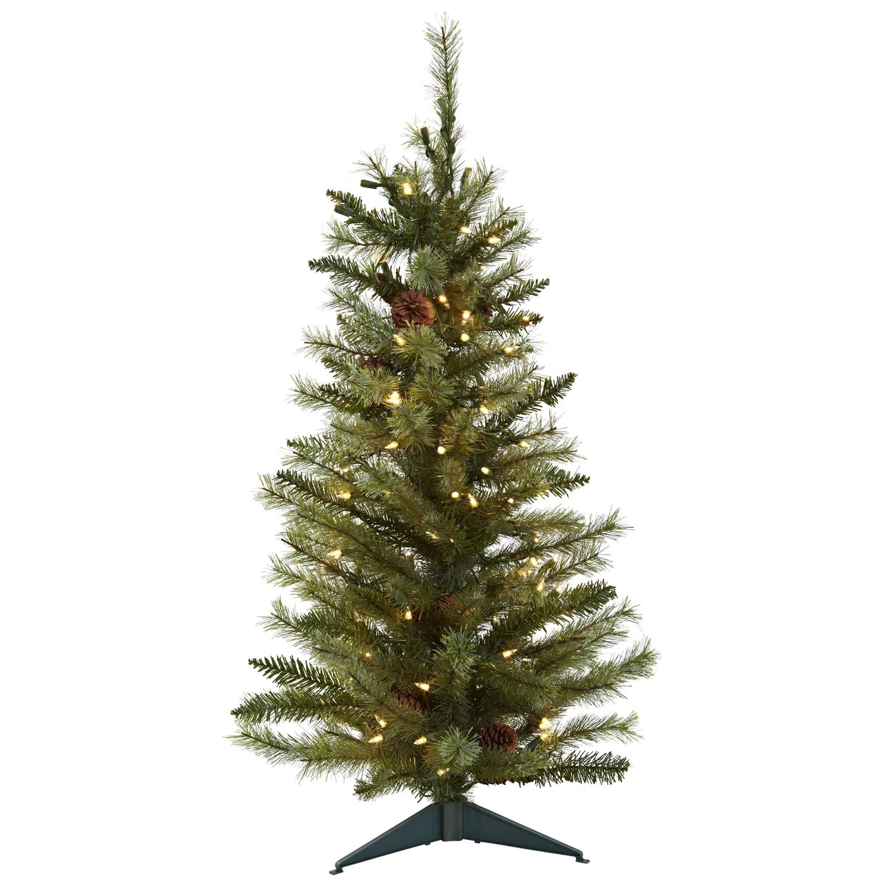 3' Pre-Lit Pinecone Artificial Christmas Tree, Clear Lights 1 3' Pre-Lit Pinecone Artificial Christmas Tree, Clear Lights