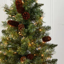 3' Pre-Lit Pinecone Artificial Christmas Tree, Clear Lights 10 3' Pre-Lit Pinecone Artificial Christmas Tree, Clear Lights -Deals Christmas decorations Store dnnl205441 5 77964.1681813883