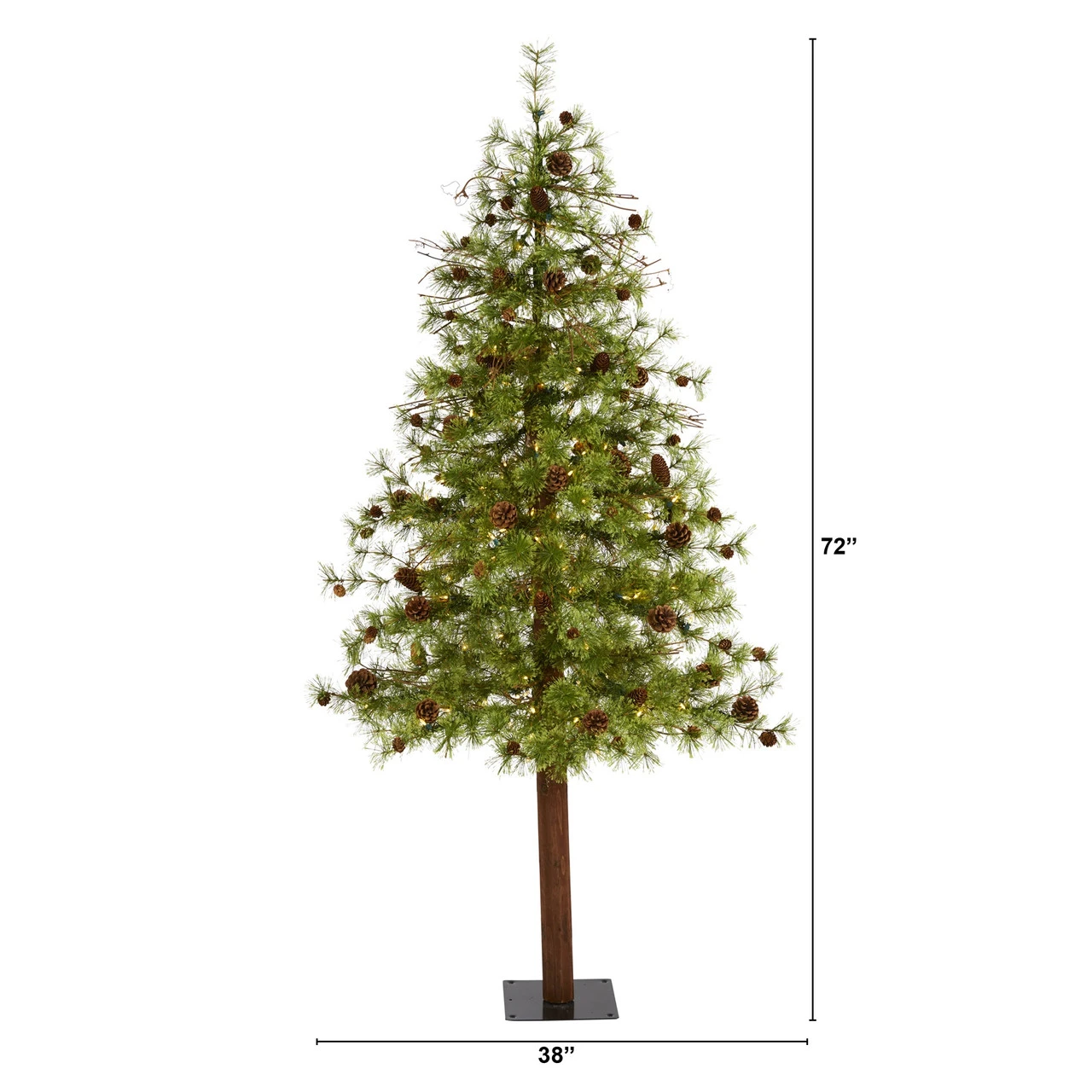 6' Pre-Lit Wyoming Alpine Artificial Christmas Tree, Clear LED Lights 7 6' Pre-Lit Wyoming Alpine Artificial Christmas Tree, Clear LED Lights - Image 7
