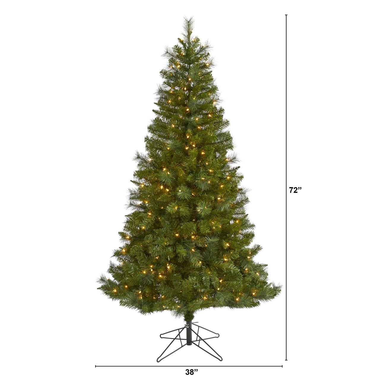 6' Pre-Lit Mt. Hood Artificial Christmas Tree, Warm White LED Lights 4 6' Pre-Lit Mt. Hood Artificial Christmas Tree, Warm White LED Lights - Image 4