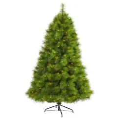 6' Pre-Lit Green Scotch Pine Artificial Christmas Tree, Warm Clear LED Lights -Deals Christmas decorations Store dnnl20t1615 3 42393.1675336624