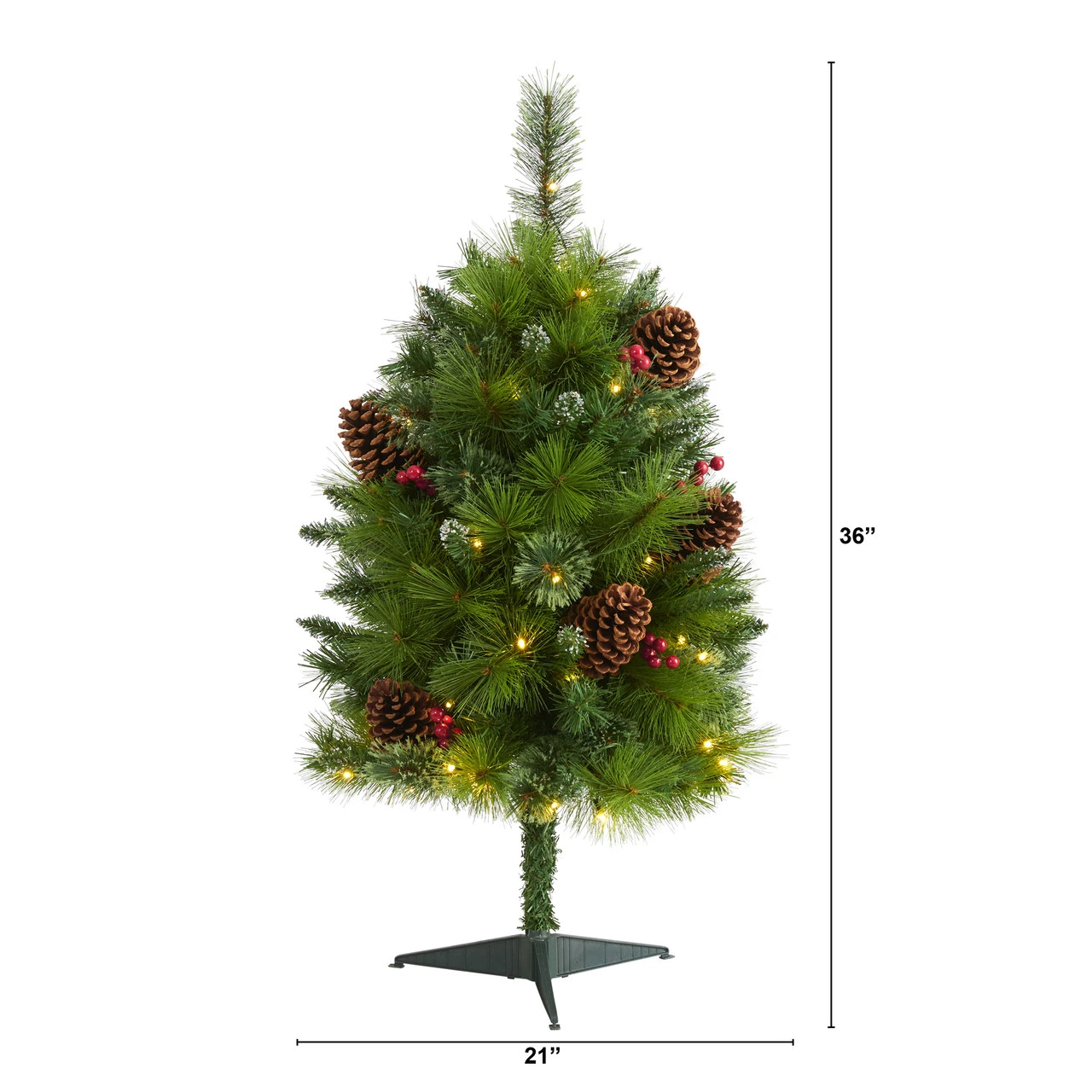 3’ Pre-Lit Montana Pine Artificial Christmas Tree, Warm Clear LED Lights 5 3’ Pre-Lit Montana Pine Artificial Christmas Tree, Warm Clear LED Lights - Image 5