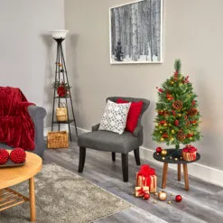 3’ Pre-Lit Norway Cone And Berry Pine Artificial Christmas Tree, Clear LED Lights -Deals Christmas decorations Store dnnl20t1672 3 08657.1680154406