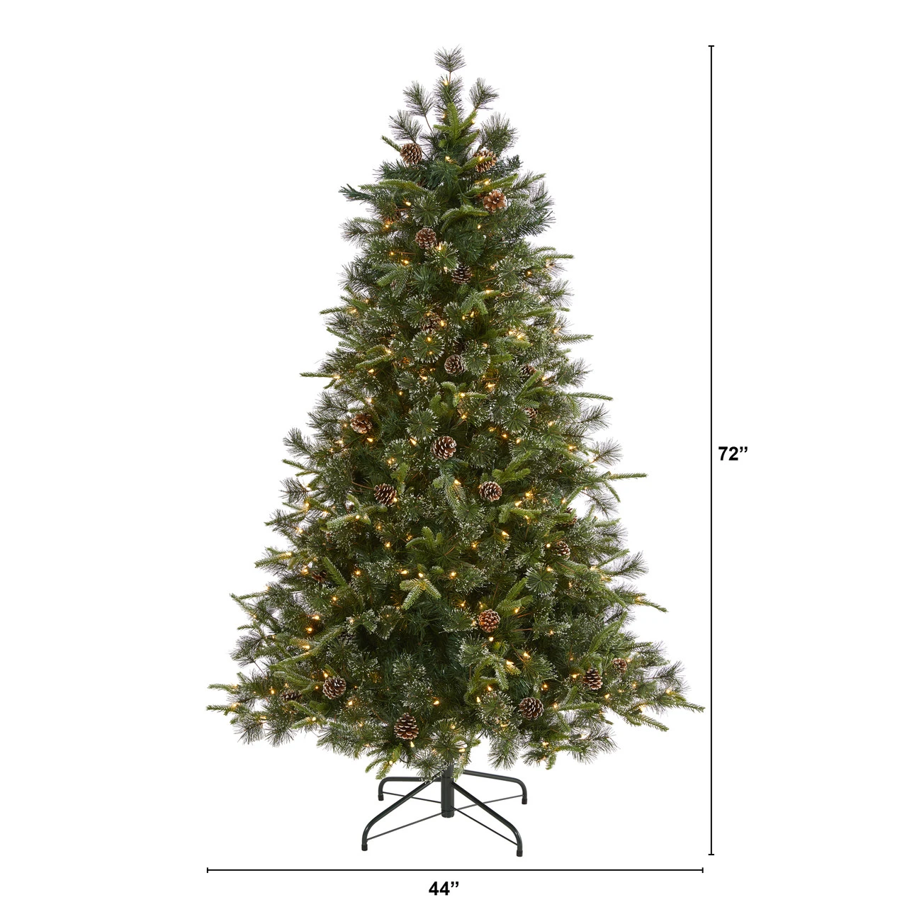 6’ Pre-Lit Snow Tipped Clermont Artificial Christmas Tree, Clear LED Lights 5 6’ Pre-Lit Snow Tipped Clermont Artificial Christmas Tree, Clear LED Lights - Image 5