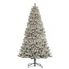 7.5' Pre-Lit Flocked Virginia Pine Artificial Christmas Tree, Clear Lights