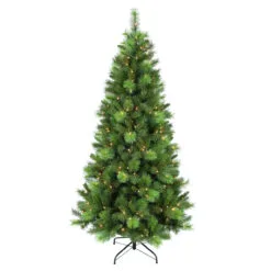 6.5' Pre-LitAdirondack Pine Artificial Christmas Tree, Clear Lights