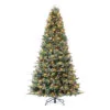 7.5' Pre-Lit LED Frosted Berry Spruce Artificial Christmas Tree, Warm White Lights