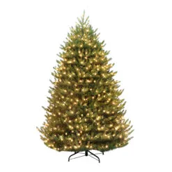 6.5' Pre-lit Full Canadian Balsam Fir Artificial Christmas Tree – Warm White LED Lights