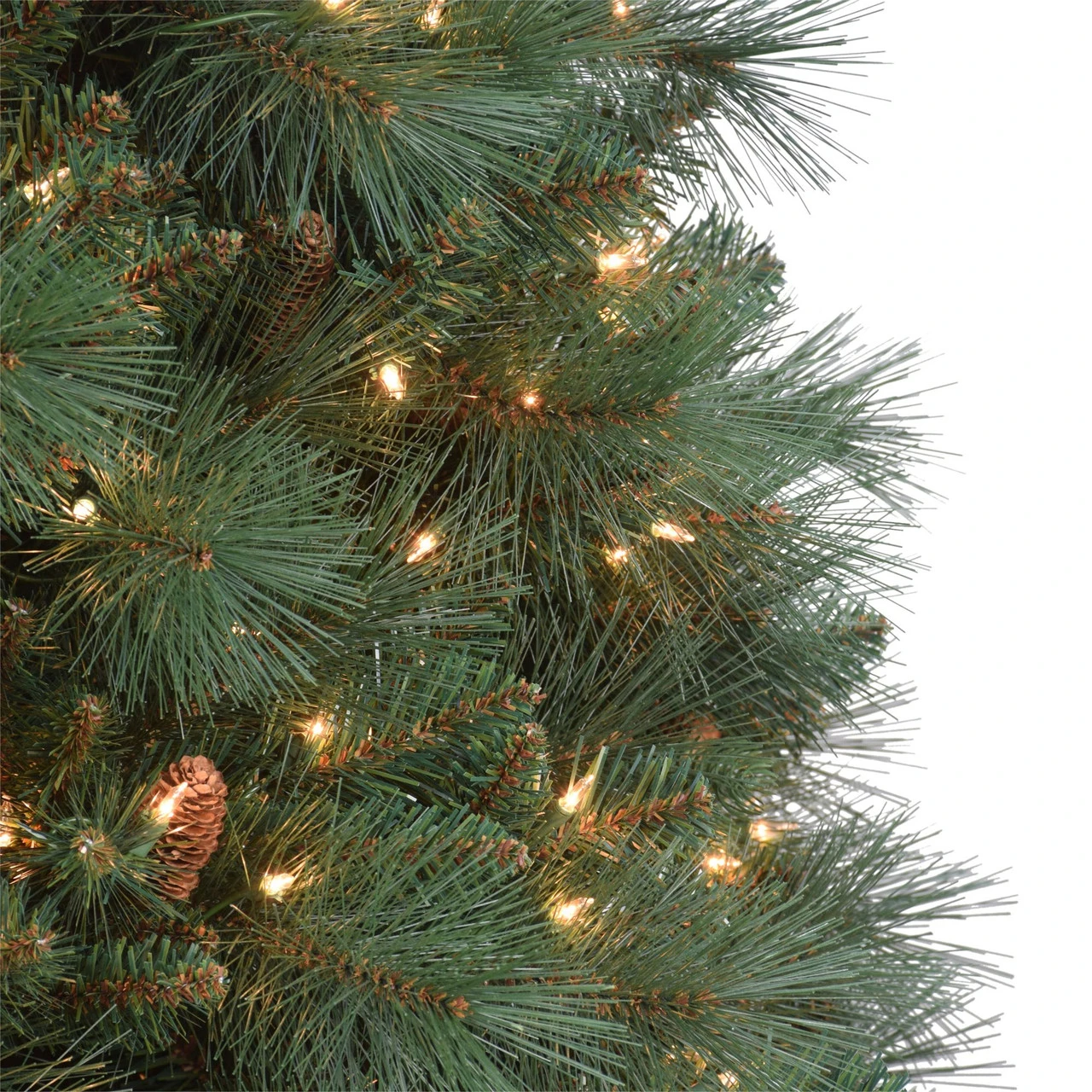 7.5' Pre-Lit Traditional Pine Artificial Christmas Tree, Clear Lights 3 7.5' Pre-Lit Traditional Pine Artificial Christmas Tree, Clear Lights - Image 3