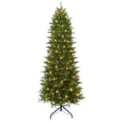 10' Pre-Lit LED Slim Fraser Fir Artificial Christmas Tree, Color Select Lights