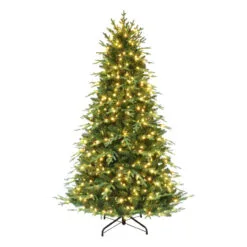 7.5' Pre-Lit LED Galveston Fir Artificial Christmas Tree, Color Select Lights