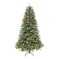 7.5' Pre-Lit LED Monterey Spruce Artificial Christmas Tree, Warm White Lights