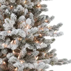 6.5' Pre-lit Flocked Royal Majestic Douglas Fir Downswept Artificial Christmas Tree, Clear Lights -Deals Christmas decorations Store dpul rmddf 65qc5 3 66913.1688153963