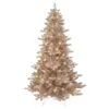 6.5' Pre-lit Royal Majestic Spruce Rose Gold Artificial Christmas Tree, Clear Lights