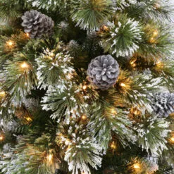 7' Pre-Lit Springfield Fir Artificial Christmas Tree, Clear Lights -Deals Christmas decorations Store dpul spf t70c4 3 03657.1688428745