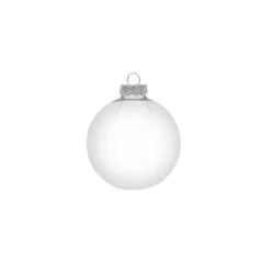 40ct Clear Transparent Glass Shiny Christmas Ball Ornaments 1.25" (30mm)